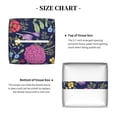 thumbnail image 5 of Lsque Floral Printed Tissue Box Cover Holder, Facial Paper Organizer Dispenser,Square with Bottom Belt, PVC Leather Decorative Organizer, 5 of 8