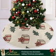thumbnail image 3 of Yayeee Christmas Tree Skirt 47 inches for Xmas Tree Holiday Party Decoration, Beige Christmas Gift Pattern, 3 of 6