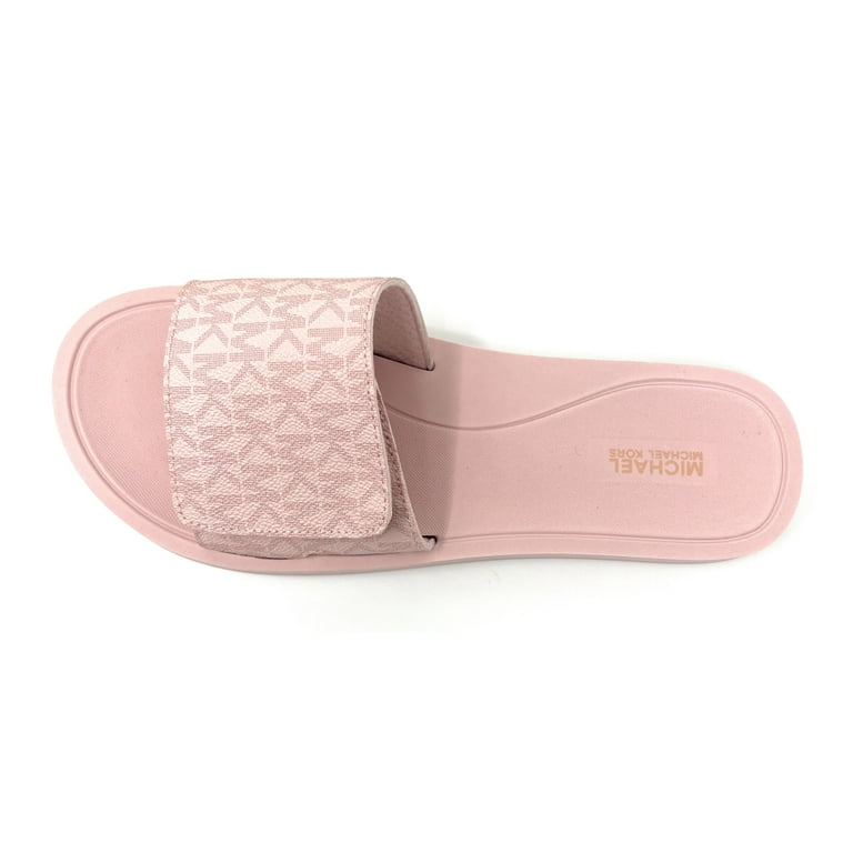 Michael kors slides womens pink discount