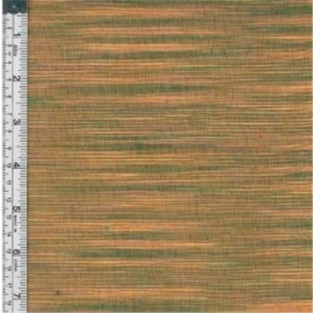 Textile Creations WR-001 Winding Ridge Fabric, Yellow And Green Ikat With Slub, 15 yd.