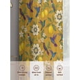 thumbnail image 5 of Orange Yellow Lemon Birds Sheer Curtains 96 Inch Length 2 Panels Set, Summer Botanical Tropical Voile Window Treatment Semi Sheer Long Curtains Drapes for Bedroom/Living Room/Kitchen 52"x96"x2, 5 of 7