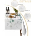 thumbnail image 2 of Eucalyptus Leaves Table Cloth, Green Botanical Summer Spring Leaves Waterproof Tablecloth for Square Tables, Reusable Washable Fabric Table Cover for Restaurant Kitchen Dining Tables 54"x54", 2 of 6