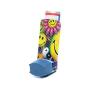 Carbon Fiber Skin Compatible With Ventolin HFA Asthma Inhaler Sticker Design Design Peace Smile