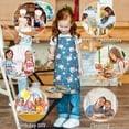 thumbnail image 6 of Blue Stars and Baseballs Pattern Kids Aprons for Girls and Boys,Adjustable Neck Strap Toddler Aprons for Kids Cooking Baking, 6 of 7