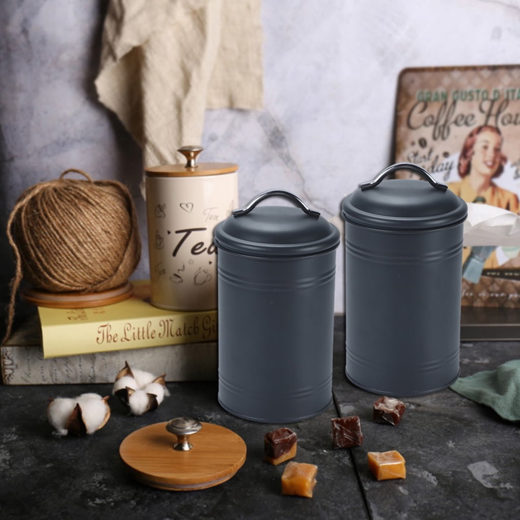 300ml Metal Kitchen Food Seasoning Storage Canister Jar with Lid Unique Design 