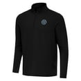 thumbnail image 2 of Men's Antigua Black New York City FC Intent Quarter-Zip Pullover, 2 of 3