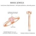 thumbnail image 4 of Rosec Jewels Lab Grown Pink Diamond Promise Ring - Bezel Set Diamond Ring - 1 Ct - VVS Grade - Gift for Special Occasions, 18K Rose Gold, US 8.50, 4 of 7