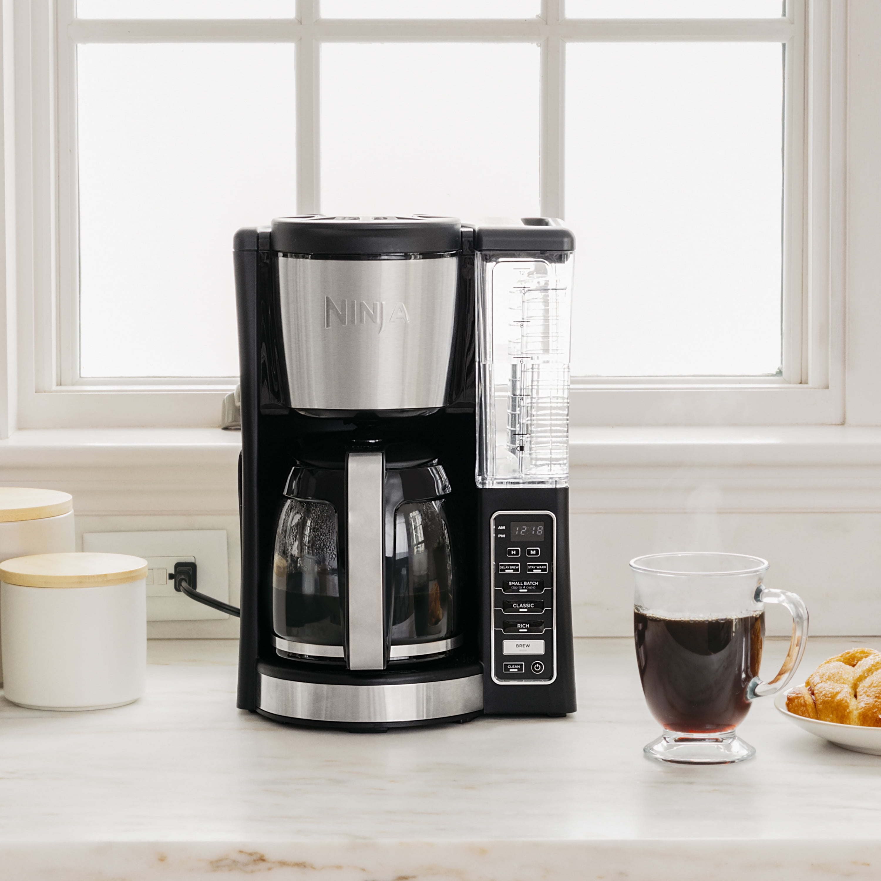 NINJA 12-Cup Stainless Steel Programmable Drip Coffee Maker (CE251) CE251 -  The Home Depot