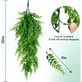 thumbnail image 2 of 8 Pack Artificial Boston Fern Plants Fake Hanging Plant Faux Hanging Boston Ferns Fake Ivy Vines Greenery Plastic Plants for Indoor Wall Porch Wedding Party Holiday Decor, 2 of 8