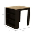 thumbnail image 5 of Boahaus Rennes Kitchen Island, Assembled Product Height 36 in, Black Wengue / Pine, 5 of 6