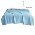 thumbnail image 3 of Qocolhg Quilt for Twin Bed Washable - Cooling Blankets for Hot Sleepers, Skin-friendly Plain Printed Washed Cotton Summer Quilt, Oversized Bedding Soft Coverlet Quilts Twin Size, Clearance, Blue, 3 of 9