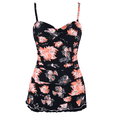 thumbnail image 1 of Mycoco Women's One Piece Swimdress Tummy Control Bathing Suit Monokini Ruffled Hem Swimsuits, 1 of 7