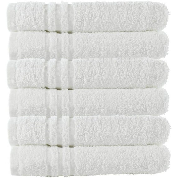 Jmr 20x40 100%  White Cotton 6/12 Pk Towels, Large Hand Towel Set, Multipurpose Towel For Bath, Hand,  Face,Gym, Spa, 6/12 pack