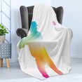 thumbnail image 4 of Baseball Soft Flannel Fleece Blanket, Colorful Reflection of Baseball Player Batter Softball Hitter Swinging Arms Print, Cozy Plush for Indoor and Outdoor Use, 70" x 90", Multicolor, by Ambesonne, 4 of 5