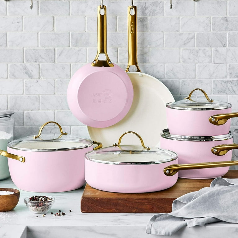 GreenPan Reserve Ceramic Nonstick 10-Piece Cookware Set | Blush