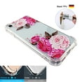 thumbnail image 3 of Pink Flower For iPhone 6 / 7 / 8 Case TPU Clear Soft & Flexible Ultra-Thin Shockproof Anti-Scratch Transparent Bumper Slim Lightweight Protective Cover for iPhone 5.5 inch Women Girls, 3 of 4