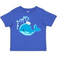 thumbnail image 3 of Inktastic Cute Blue Whale in Nautical Hat Boys or Girls Toddler T-Shirt, 3 of 5