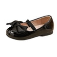 thumbnail image 3 of newwalpole Girls Dress Shoes Toddler Little Kid Flats Mary Jane School Bowknot Flower Girl Party Ballerina Flat Shoes Black for Size 10, 3 of 9