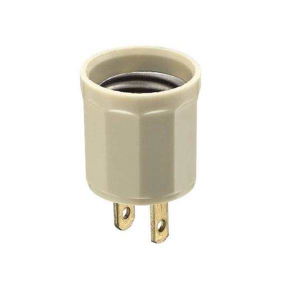 Leviton Lamp Holder Adapter 006-00061-00I - Phenolic, Ivory - Light Bulb Socket