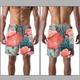 thumbnail image 3 of luoweisi Men's Beach Shorts Quick Dry Swim Trunks with Mesh Lining Coral M, 3 of 5