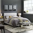 thumbnail image 2 of Hawthorne Collections Upholstered Twin Bed in White, 2 of 5