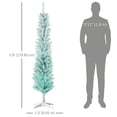thumbnail image 3 of HOMCOM Slim Artificial Christmas Tree, Pencil Xmas Tree, Gradient Blue, 3 of 10