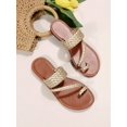 thumbnail image 4 of Women Leopard Pattern Thong Sandals, Fashion Summer Flat Sandals, 4 of 4