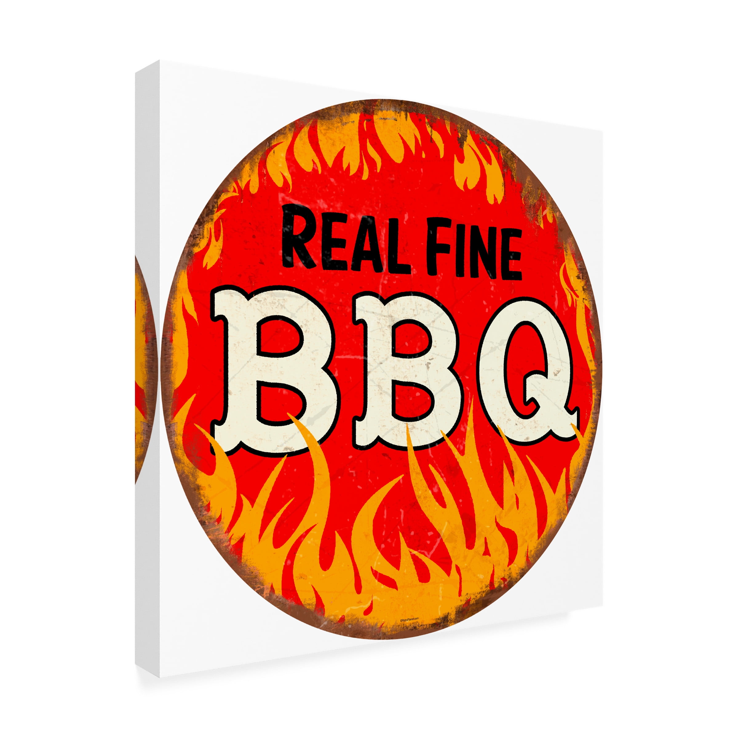 RetroPlanet 'BBQ Round' Outdoor All-Weather Wall Decor