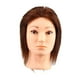 thumbnail image 2 of Cabeza de maniquí de cabello humano para entrenamiento de peluquería, modelo profesional resistente para peluquería, para lavar Marrón, 2 of 10