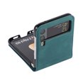 thumbnail image 2 of Dteck Leather Wallet Case for Samsung Galaxy Z Flip 3 with Card Slots Card Holders Shockproof Protective Folding Case For Samsung Galaxy Z Flip 3,Green, 2 of 6
