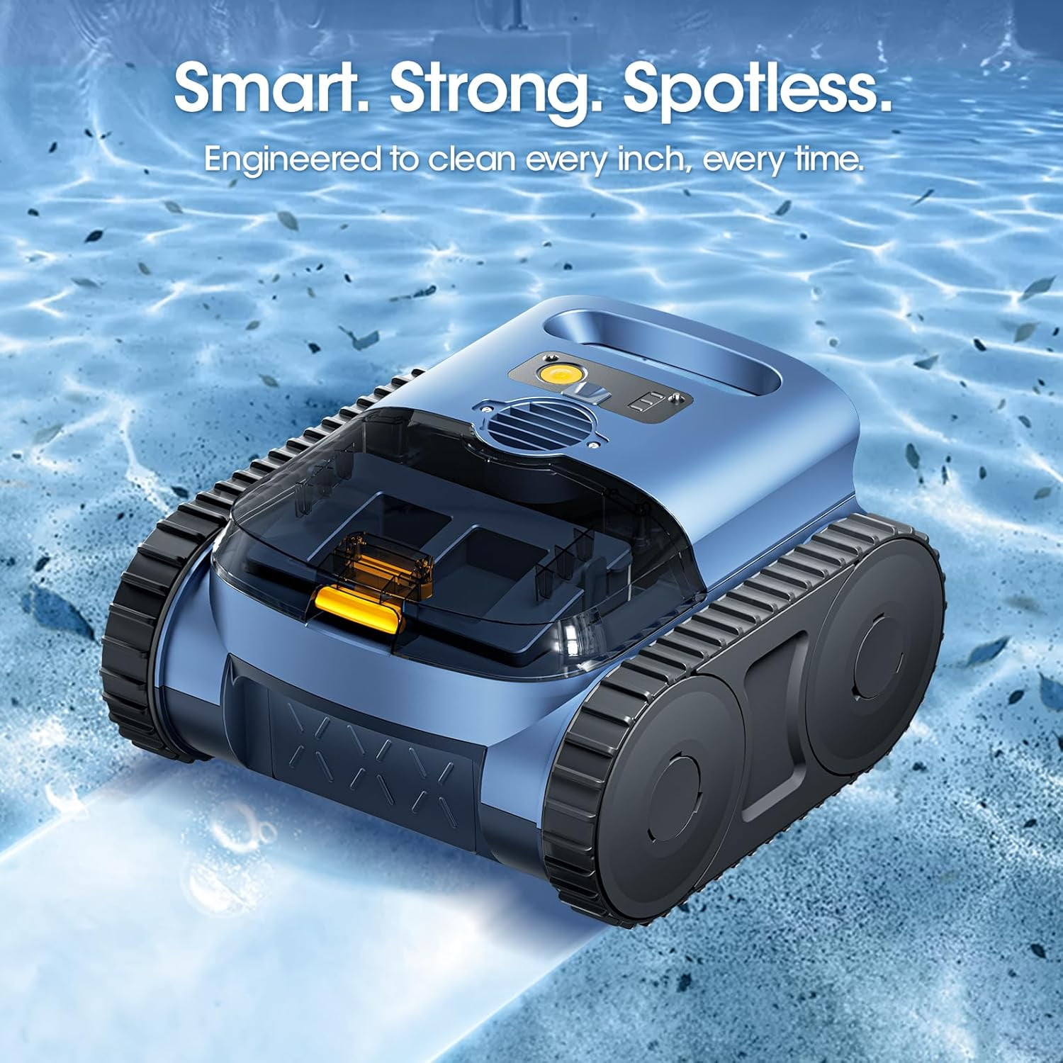 2025 Upgrade Cordless Robotic Pool Cleaner, Smart Pool Vacuum – Sonar Navigation, Auto Path Planning, Tangle-Free Design, Wall Climbing & Efficient Cleaning for In-Ground and Above-Ground Pools
