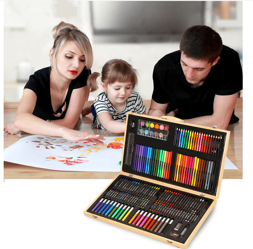 180 PCS Art Set for Kids, Art Supplies Art Kits for Kids, Deluxe Painting Art Set, Wooden Box & Drawing Kit for Artists Teens Boys Girls 4 5 6 7 8 9 10 11 12,Birthdays Gifts