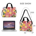 thumbnail image 3 of FORMRS 16" Laptop Bag Carrying Sleeve Case with Handle Travel Shoulder Briefcase, Red Striped Lemon, 3 of 8