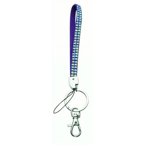 Shimmery Purple Sequin Stud Lanyard - ID Holder - Rhinestone Lanyard Keychain
