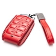 thumbnail image 2 of Vitodeco Leather Key Fob Case Compatible for 2017-2020 Genesis G70, G80, G90, Tailgate, 4-Button, Red, 2 of 6