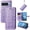 Purple, variant on for Google Pixel 10 /10 Pro Case, Premium PU Leather Wallet Case [Cat & Dog & Flowers Embossed] Card Slots Kickstand Magnetic Closure Flip Case Cover for Google Pixel 10 /10 Pro, Gray