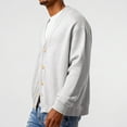thumbnail image 4 of Lumtrix Mens Waffle Cardigan Sweater Long Sleeve V-Neck Knitted Sweaters Oversized Button Down Cardigan White S, 4 of 5