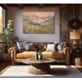 thumbnail image 4 of Vintage Mountains Canvas Wall Art Wildflowers field abstract landscape painting Picture Wall Decor Poster Print Artwork for Bedroom Living Room Home Decoration, 4 of 6