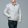 thumbnail image 4 of Manxivoo Puffer Jacket Men, Men Packable Ultra Light Weight Short Down Jacket Mens Winter Coats Grey S, 4 of 6