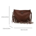 thumbnail image 3 of Women Fringe Hobo Bag Western Purse Shoulder Bag Vegan Tassel Hippie Crossbody Bag, 3 of 9