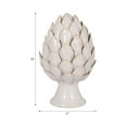 thumbnail image 4 of Decorative Object Ceramic Ceramic Artichoke-Inspired Shape Boho Home Office Bedroom Living Room Decor - 10" Ivory & Tan, 4 of 10