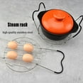 thumbnail image 4 of Steamer Rack Trivet with Heat Resistant Silicone Handles, Compatible with Instant Pot Accessories 6 Qt 8 Quart, Pressure Cooker Trivet, Stainless Steel Steam Rack, Easy Removal Cook form Pot, 4 of 7