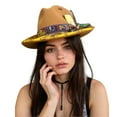 thumbnail image 2 of MOMOJIA Breathable Beige Felts Cowgirls Hat For Outdoor EventFeat--Embellishment, 2 of 12