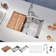 thumbnail image 3 of 30-inch Drop In Stainless Steel Kitchen Sink Workstation Kitchen Sink With FAUCET Grid cutting board colander drying rack and Strainer, 3 of 11