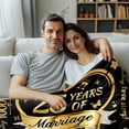 thumbnail image 3 of 25th Anniversary Blanket Gifts - Wedding Anniversary Blanket Gifts, Anniversary Romantic Gifts for Couple, Golden 25 Years of Marriage Gifts for Wife, Husband, Dad, Mom, Grandpa, Grandma, 60x80, 3 of 6
