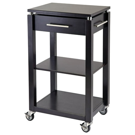 winsome linea chrome accent kitchen cart - walmart winsome linea chrome accent kitchen cart - walmart