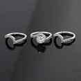 thumbnail image 6 of Bow Jewel 1.9 Ct Round Brilliant Cut Diamond Ring - White Gold Over 14K Silver Diamond Ring - Trio Set Diamond Rings for Women's - Unique Bridal Set Diamond Rings - Engagement Wedding Diamond Ring, 6 of 9