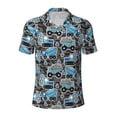 thumbnail image 2 of Daiia Blue Excavator Pattern Men’s Polo Shirts,Solid Deck Shirt,Classic Fit, Breathable Cotton Polo for Casual and Sport Wear-4X-Large, 2 of 7