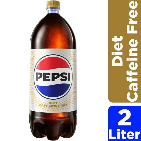 Diet Pepsi Cola Caffeine Free Soda Pop, 2 Liter Bottle (Pack of 2)