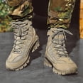 thumbnail image 4 of Kideng, botas militares para hombre, botas de combate para hombre, zapatos tácticos para hombre, zapatos de seguridad para el trabajo B21, 4 of 5
